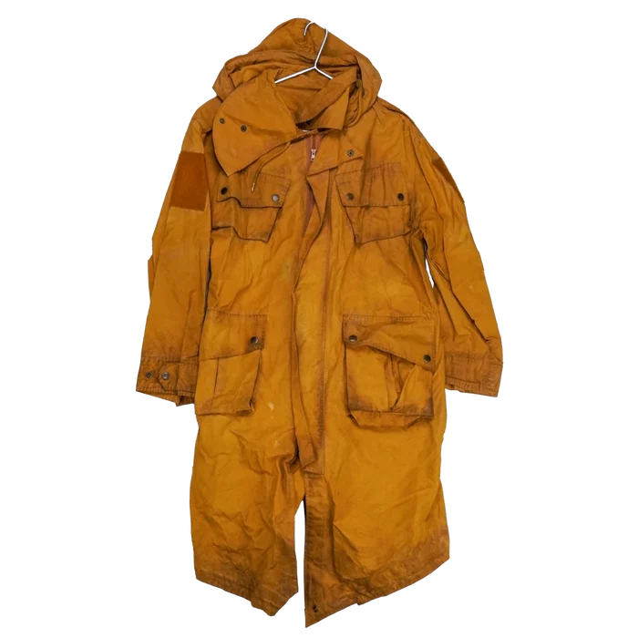 Production Made Yellow Canvas Parka with Hood - Medium, Item 1 - Film Production Used - Parkas