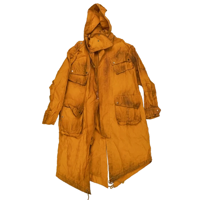 Production Made Yellow Canvas Parka with Hood - Medium, Item 2 - Film Production Used - Parkas