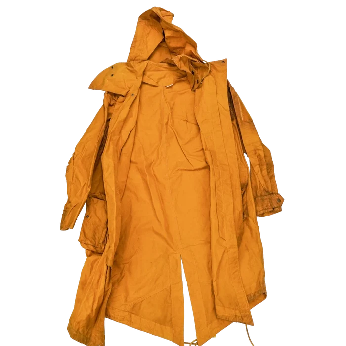 Production Made Yellow Canvas Parka with Hood - Medium, Item 2 - Film Production Used - Parkas