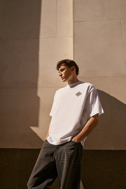 PUFF PRINT EMBLEM T-SHIRT - WHITE