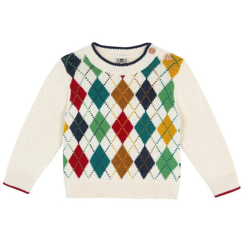 Bonton Pull Scotty ML Bebe OffWhite Jumper Knitted Sweater