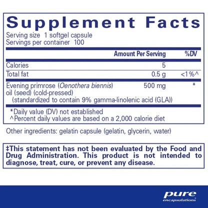 Pure Encapsulations Evening Primrose Oil Capsules