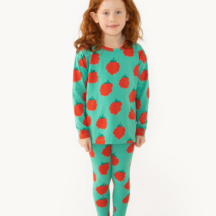 Rasberries Tee Emerald