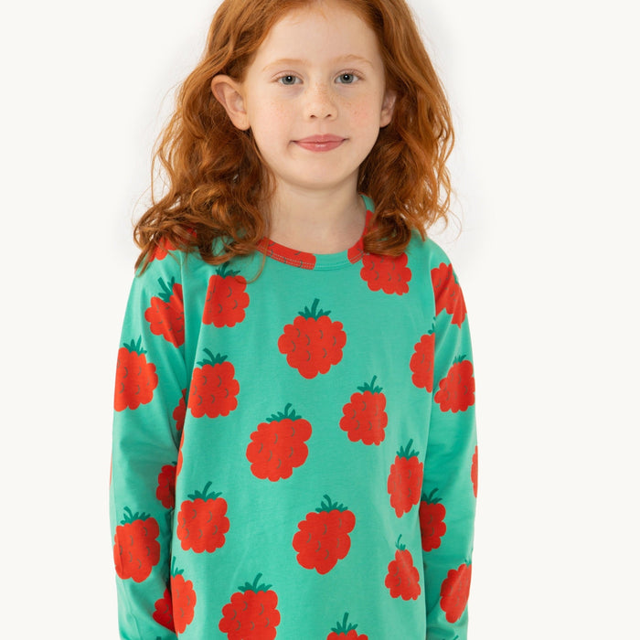Rasberries Tee Emerald