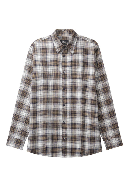 Clean Cut Copenhagen REMY CHECKED SHIRT Skjorte L/S Shitake/Navy