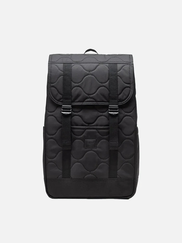 HERSCHEL Retreat Quilted Capsule Backpack 23L - Black - Laptop Backpacks ÇANTA