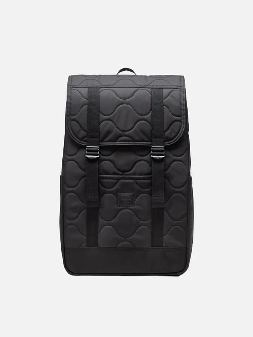 HERSCHEL Retreat Quilted Capsule Backpack 23L - Black - Laptop Backpacks ÇANTA
