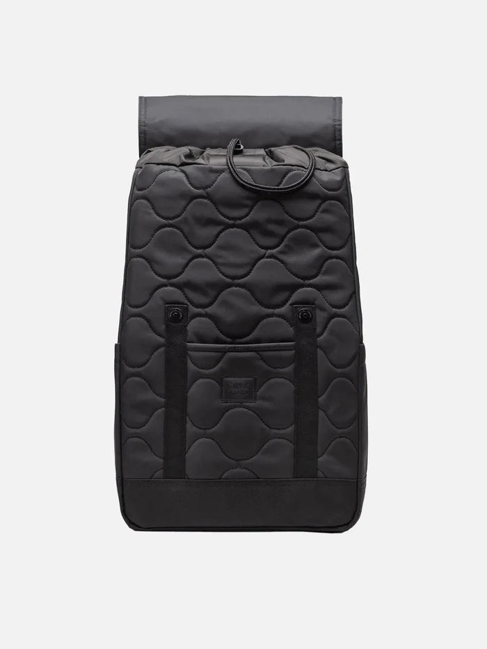 HERSCHEL Retreat Quilted Capsule Backpack 23L - Black - Laptop Backpacks ÇANTA