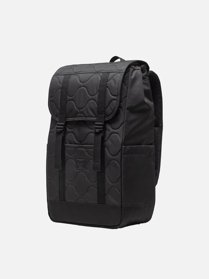 HERSCHEL Retreat Quilted Capsule Backpack 23L - Black - Laptop Backpacks ÇANTA