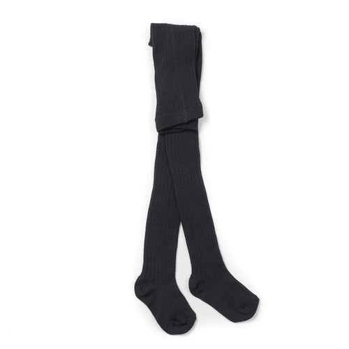 Bonton Ribbed Tights Charcoal