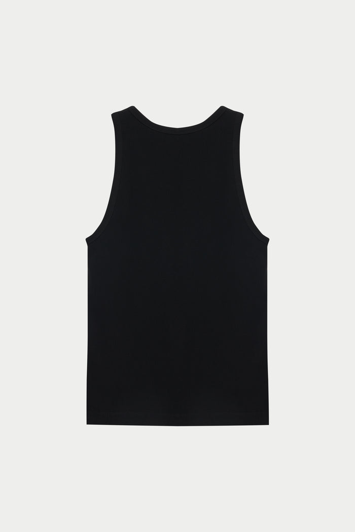 RIBBED VEST - BLACK