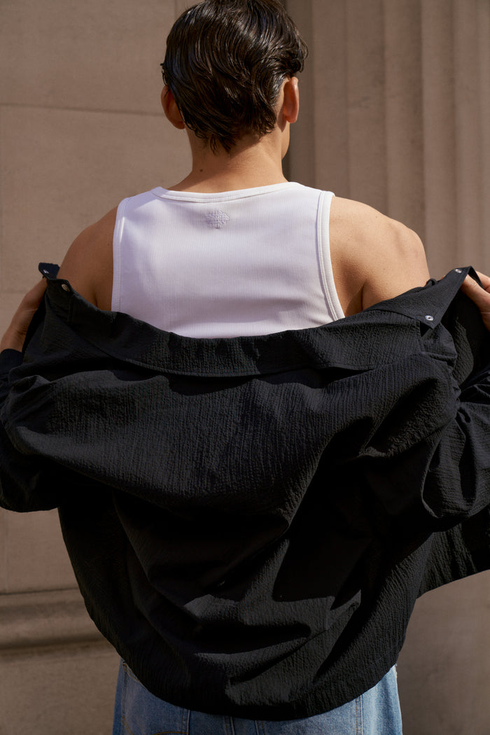 RIBBED VEST - WHITE