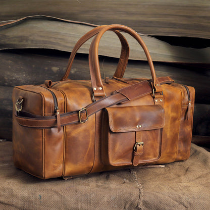 Roosevelt Leather weekender Duffle Bag