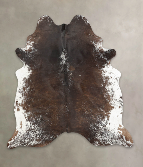 Salt and Pepper Brown Cowhide Rug #B2394