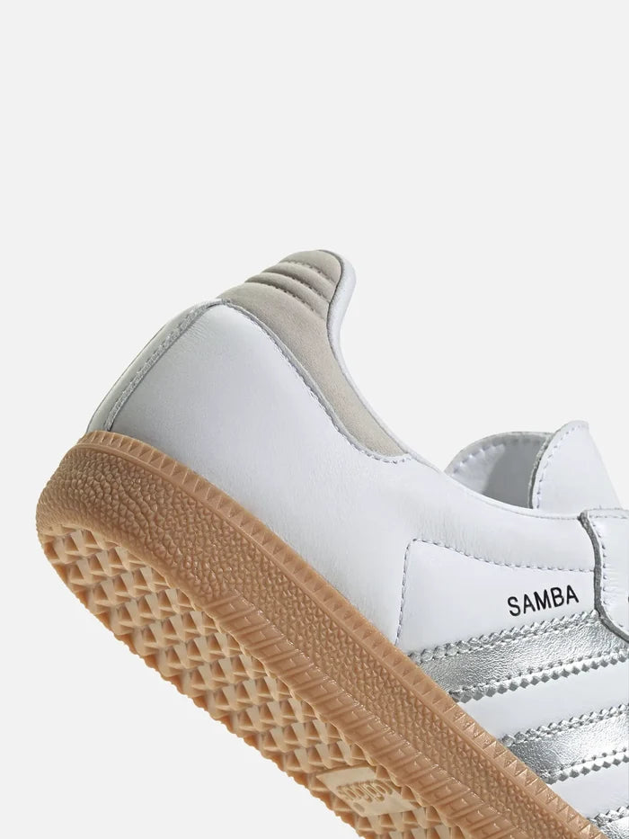 ADIDAS ORIGINALS Samba OG W "Cloud White/Silver Metallic" - Sneakers SNEAKER