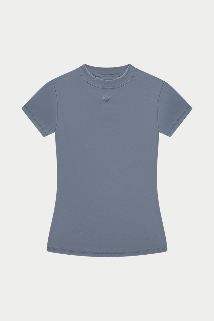 SCULPTING STRETCH BABY TEE - GRAPHITE