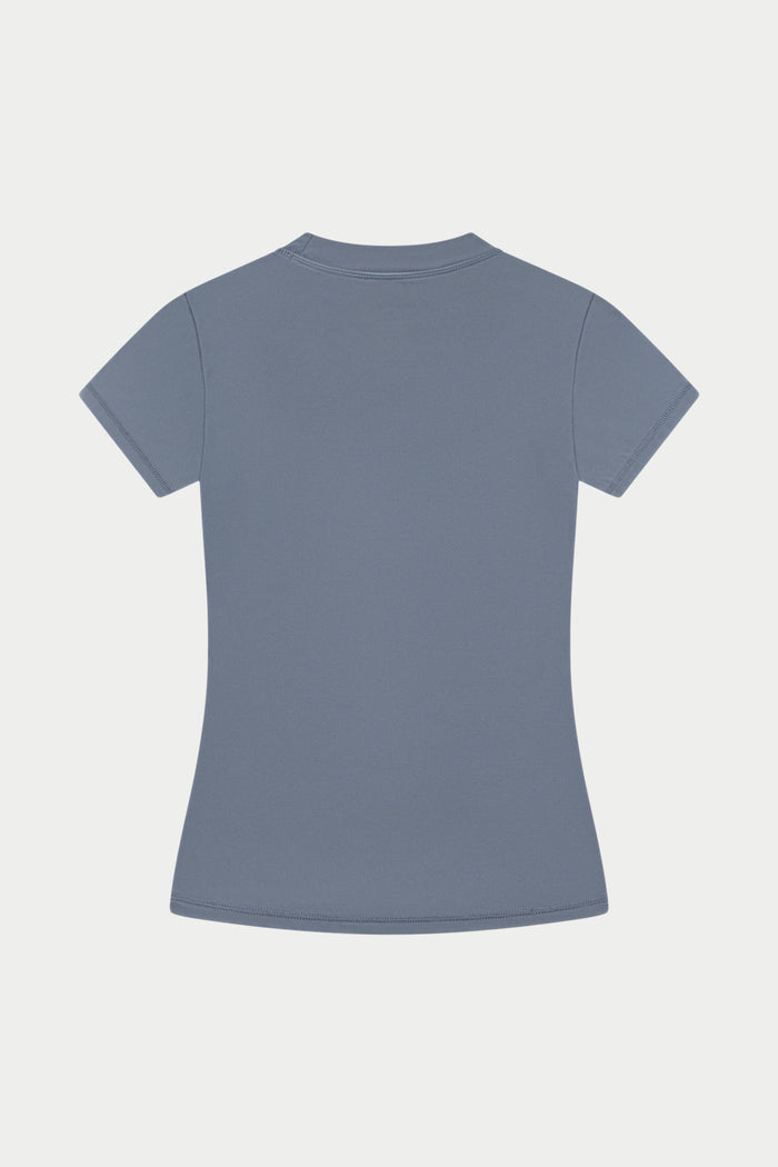 SCULPTING STRETCH BABY TEE - GRAPHITE