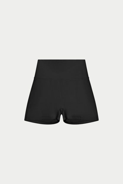 SCULPTING STRETCH MINI SHORTS - BLACK