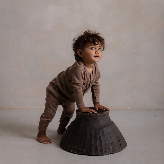 Serin Baby & Kids Pyjamas - Merino Wool & Silk - Warm Driftwood
