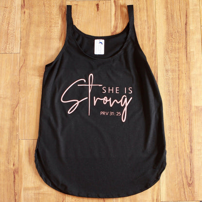 She Is Strong Tank Top - Naptime Faithwear