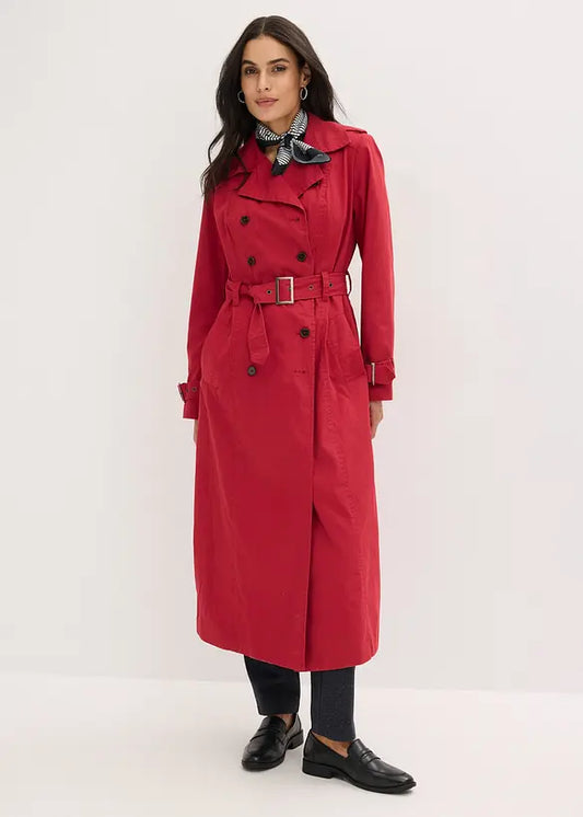 Signature Double-Breasted Belted Trench Coat