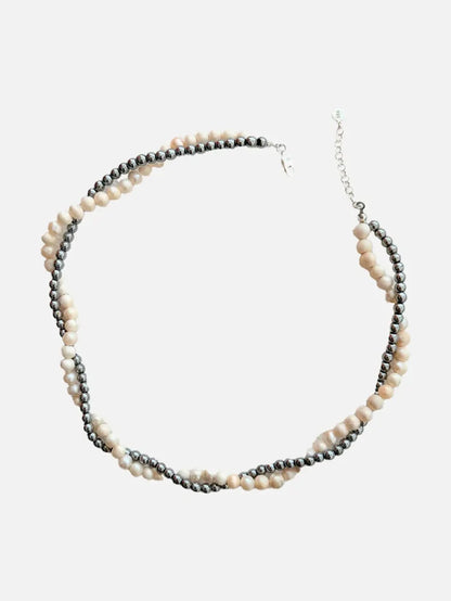 L'ATELIER DES PERLES Silva Doğal Hematit Taşlı Barok İncili Gümüş Kolye - Necklaces KOLYE