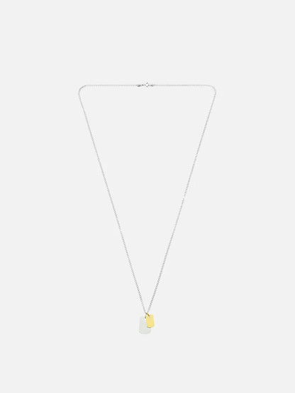 ATOLYEWOLF Silver and Gold Plates Necklace - Necklaces KOLYE