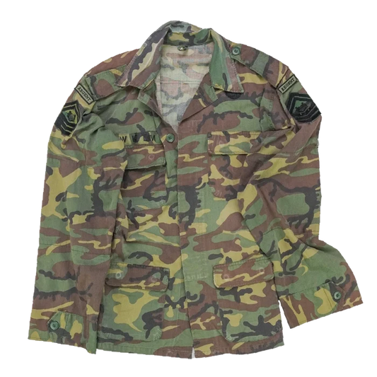 Singapore Armed Forces Woodland Camo Shirt - Small - Singapore Army Surplus - Field Shirts