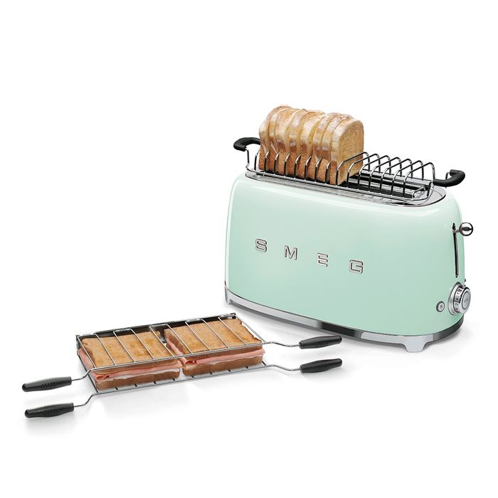 Smeg 50's Retro Style Aesthetic 4x2 Slice Pastel Green Toaster