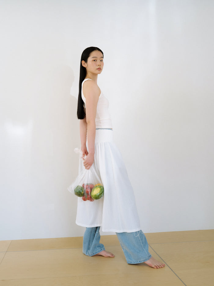Soft Banding Skirt - Ivory