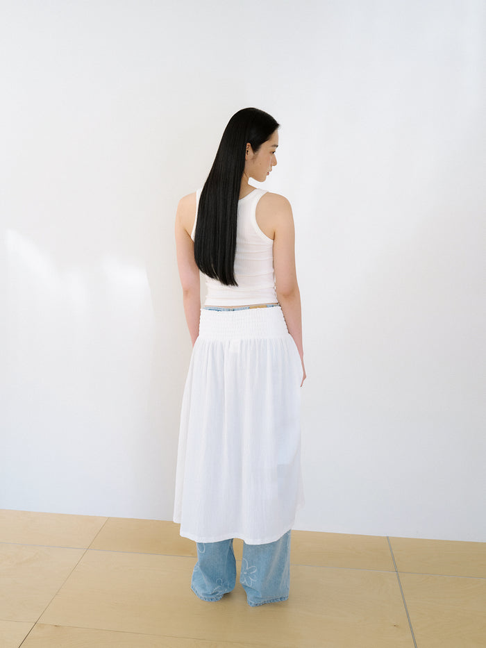 Soft Banding Skirt - Ivory