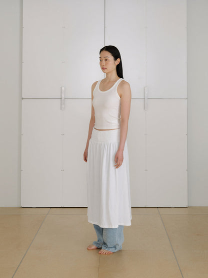 Soft Banding Skirt - Ivory