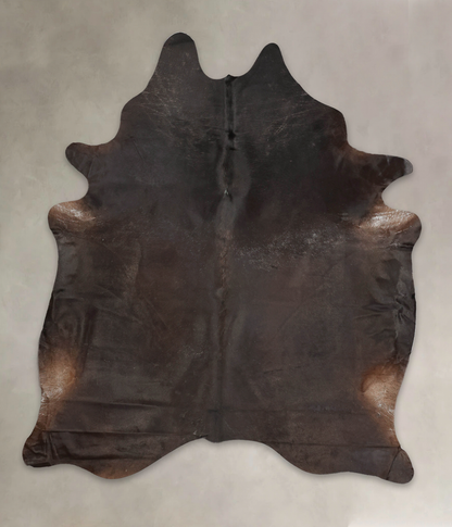 Solid Black Cowhide Rug #B3044