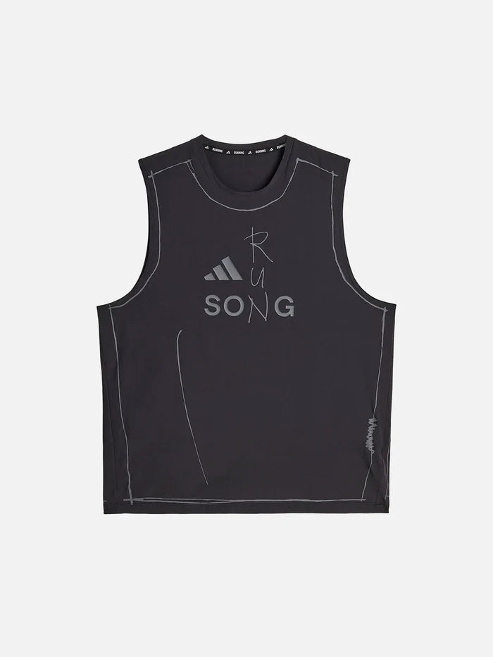ADIDAS ORIGINALS Song For the Mute x adidas ADI365 Running Tank - Black - Tank Tops ATLET