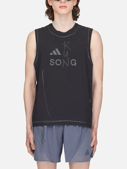 ADIDAS ORIGINALS Song For the Mute x adidas ADI365 Running Tank - Black - Tank Tops ATLET