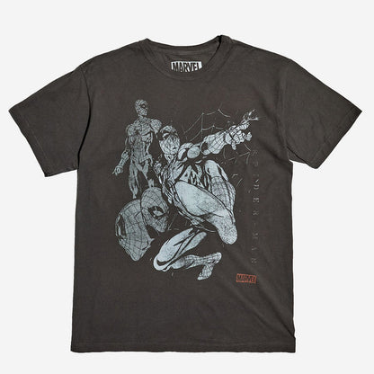 Spider-Man Sketch Zine Vintage Soft Tee - Heroes & Villains-Marvel-T-Shirt