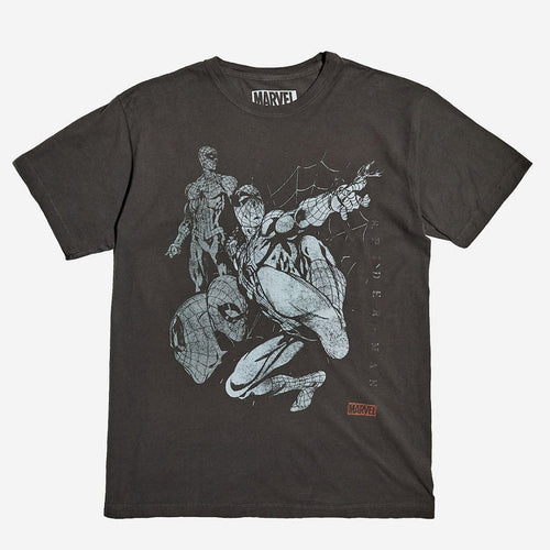 Spider-Man Sketch Zine Vintage Soft Tee - Heroes & Villains-Marvel-T-Shirt