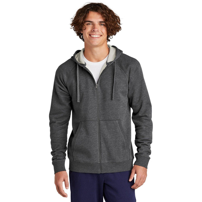 Sport-Tek Drive Fleece Hooded Full-Zip-Regular-Sport-Tek-Graphite Heather-2XL-Thread Logic
