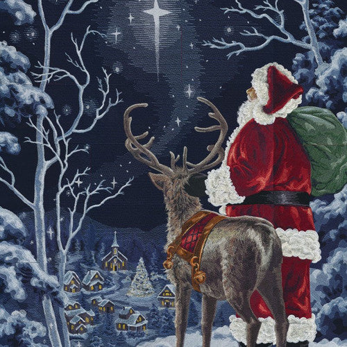 Starry Night Santa Machine Embroidery Designs USB