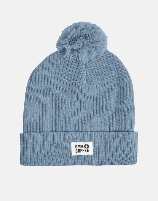 Storm Blue Bobble Beanie - Beanies - Gym+Coffee IE