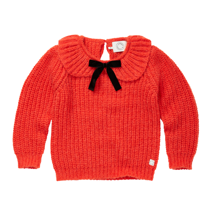 Sweater Peter Pan Collar Tomato