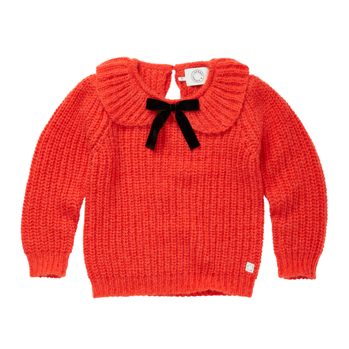 Sweater Peter Pan Collar Tomato