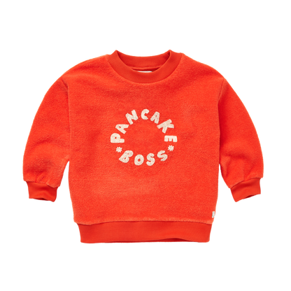 Sweatshirt Terry Pancake Boss Tomato