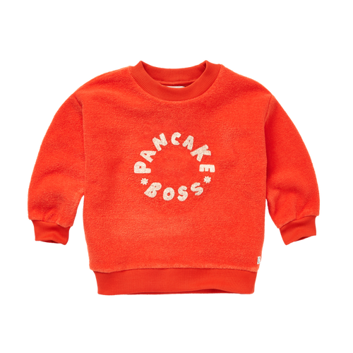 Sweatshirt Terry Pancake Boss Tomato