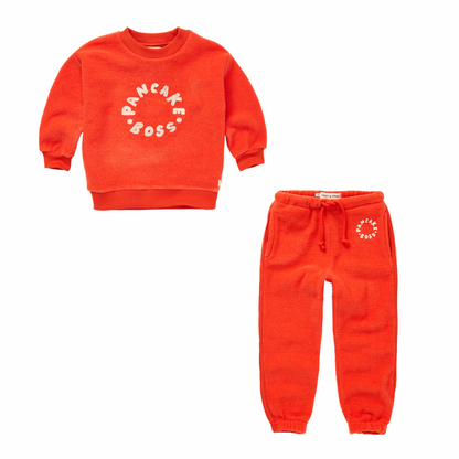 Sweatshirt Terry Pancake Boss Tomato