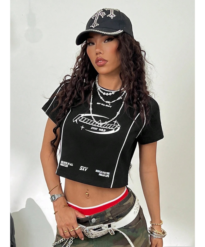 SXV piping crop top