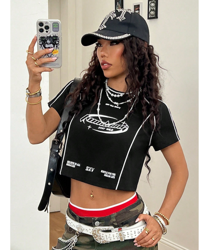 SXV piping crop top