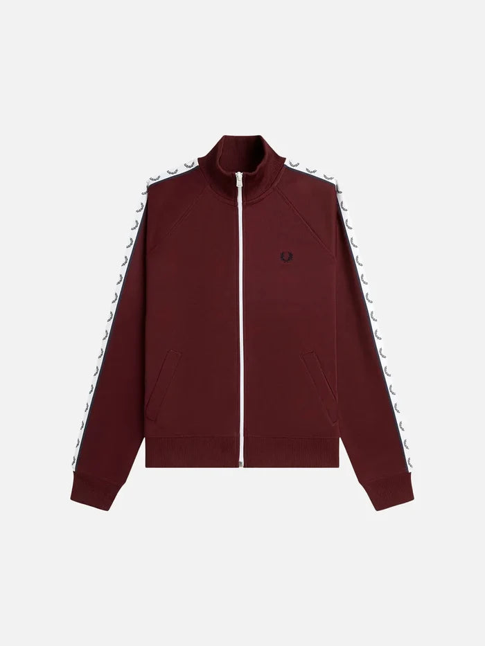 FRED PERRY Taped Track Jacket - Oxblood - Track Jackets EŞOFMAN ÜSTÜ