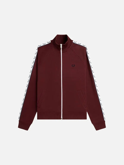 FRED PERRY Taped Track Jacket - Oxblood - Track Jackets EŞOFMAN ÜSTÜ