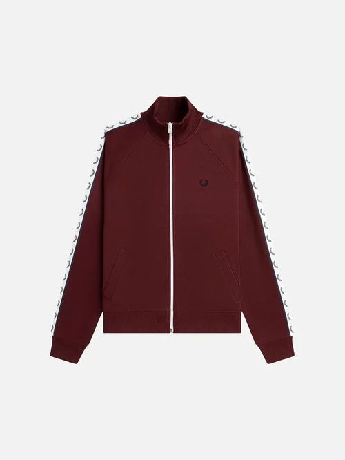 FRED PERRY Taped Track Jacket - Oxblood - Track Jackets EŞOFMAN ÜSTÜ